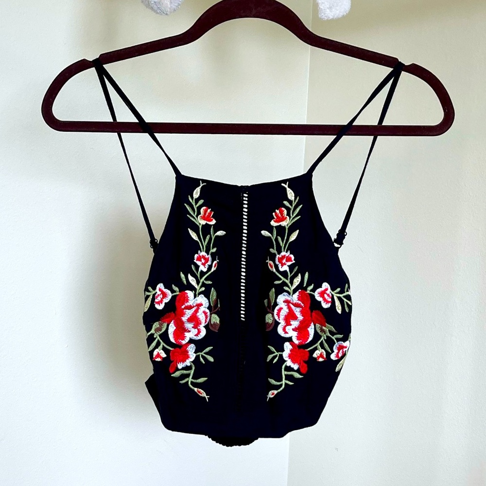 Open back crop top